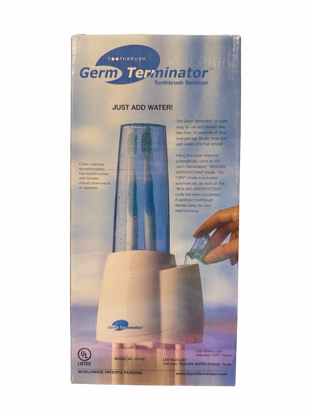 Toothbrush Sanitizer - White/Blue